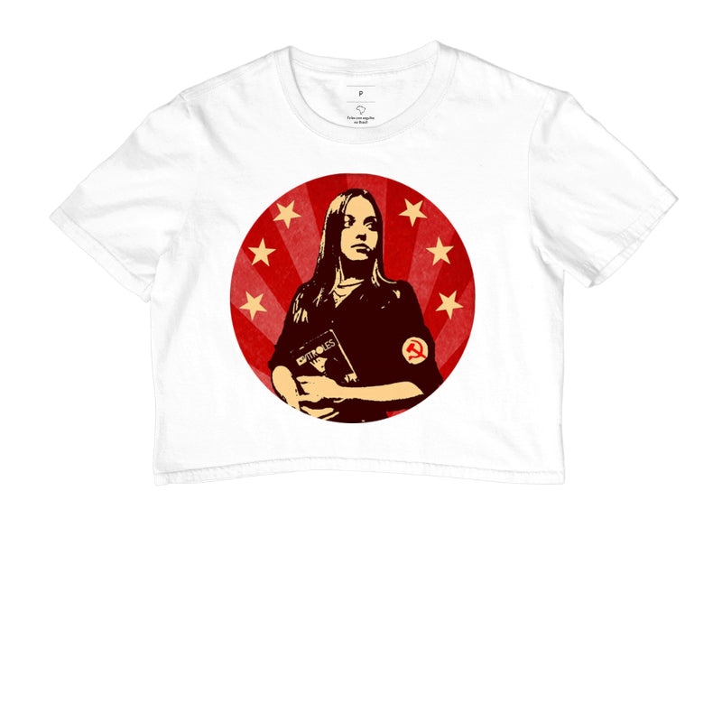 Camiseta cropped Gatinha Comunista
