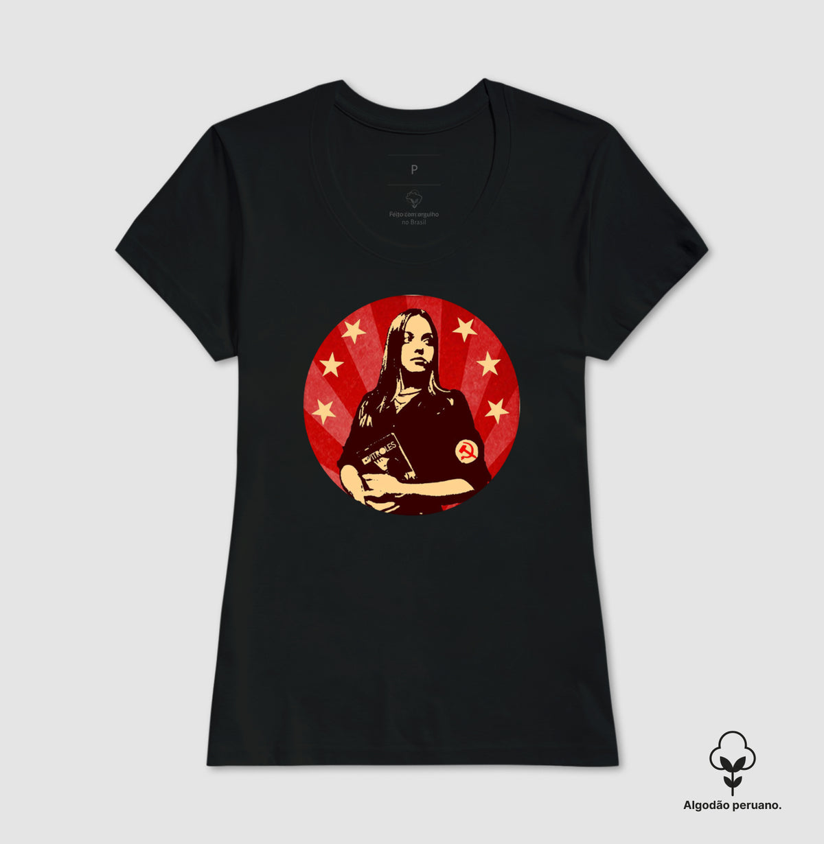 Camiseta Gatinha Comunista - algodão peruano