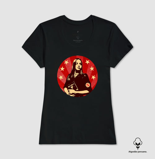 Camiseta Gatinha Comunista - algodão peruano