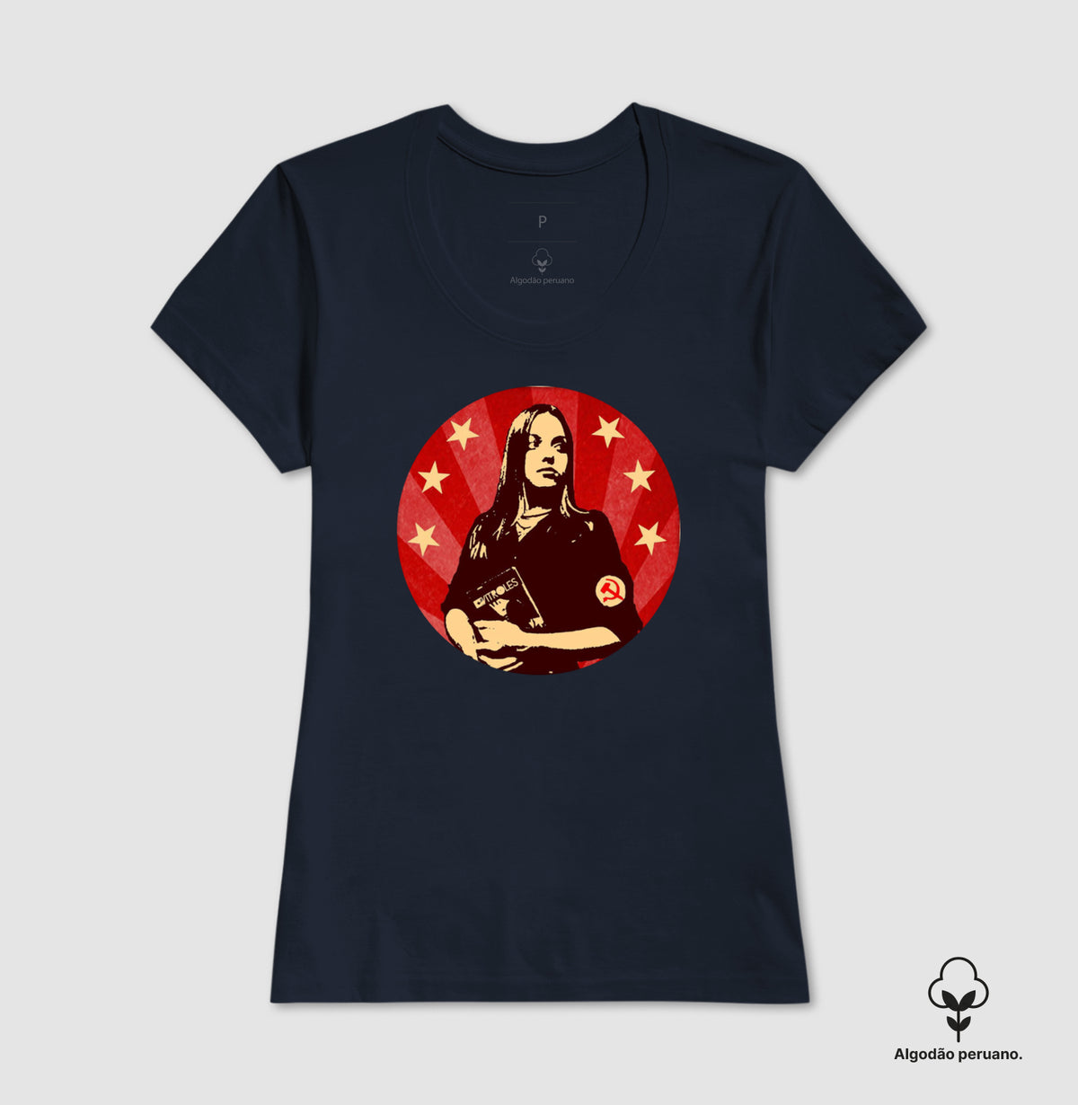 Camiseta Gatinha Comunista - algodão peruano