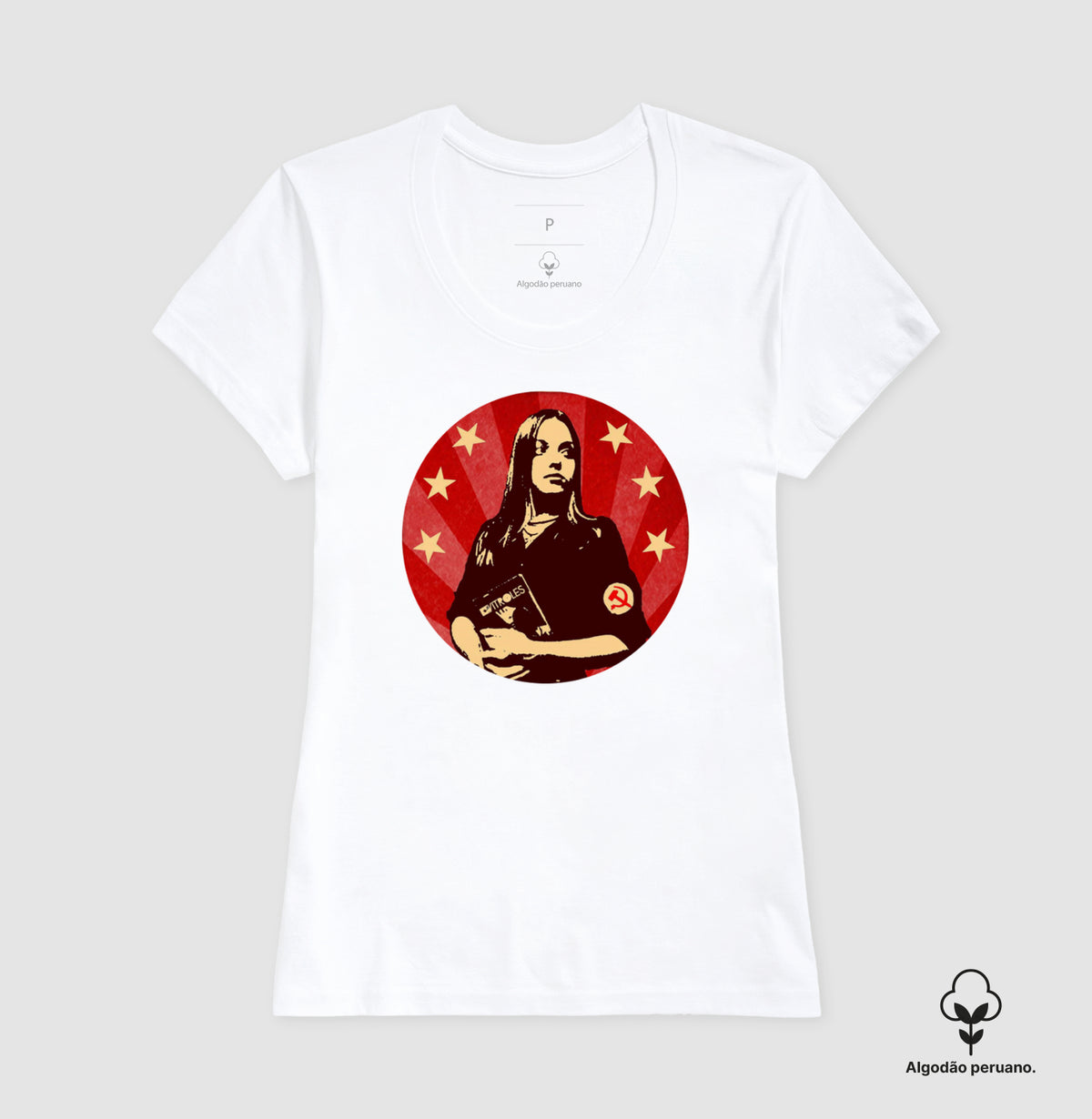 Camiseta Gatinha Comunista - algodão peruano