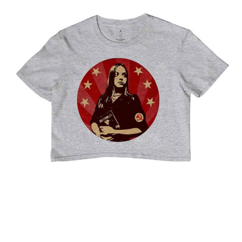 Camiseta cropped Gatinha Comunista