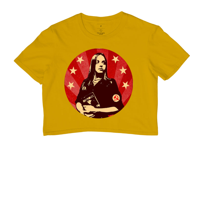 Camiseta cropped Gatinha Comunista